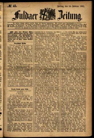 Ausgabe vom Freitag, den 24. Februar 1882.