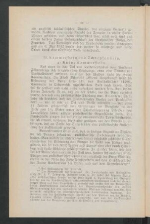 13. Kammerstein und Schnepfenstein.