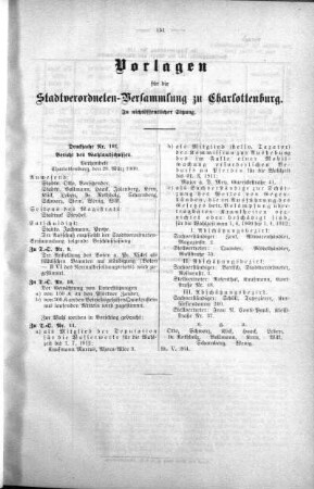 In nicht öffendlicher Sitzung (101), 31. März 1909