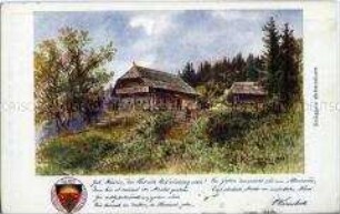 Rosegers Geburtshaus, mit Versen. Postkarte des Deutschen Schulvereins Nr.144