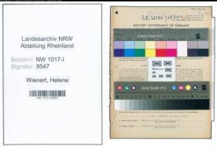 Entnazifizierung Helene Wienert , geb. 28.05.1903 (Kaufmaennische Angestellte)