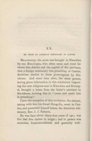 XX. He visits an American missionary in Canton