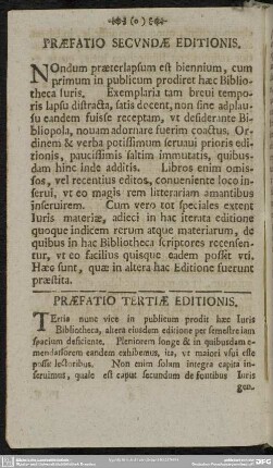 Praefatio Tertiae Editionis