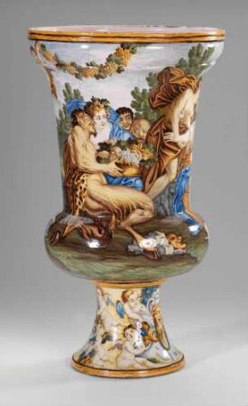Glockenvase mit bacchantischen Szenen
