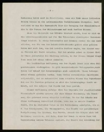 [Vereinheitlichung der Naturanschauung durch die Physik]