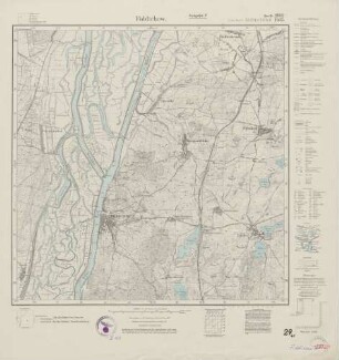 2852 (alte Nr.: 1405) Fiddichow, Meßtischblatt (4cm - Karte)