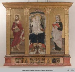 Thronende Madonna mit Heiligen