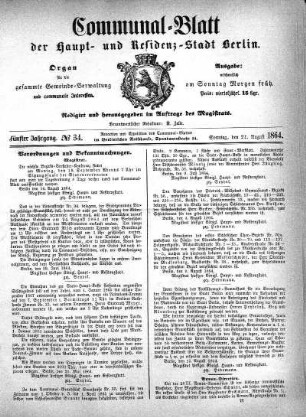 1864,34: No. 34, 21. August 1864