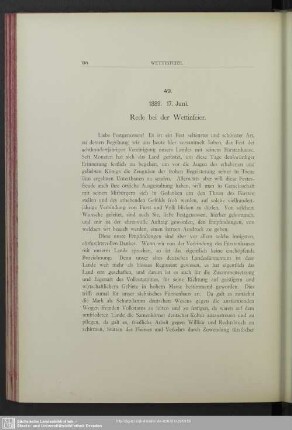 49. 1889. 17. Juni. Rede bei der Wettinfeier