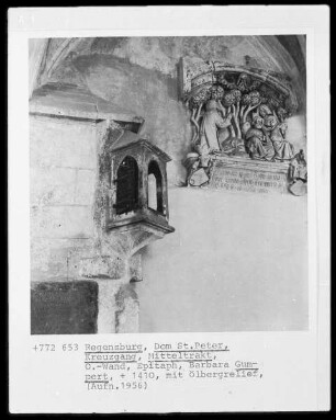 Epitaph der Barbara Gumpert, gestorben 1410. Relief: Ölberg