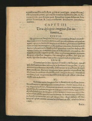 Caput III. Vera descriptio imaginis Dei in homine.