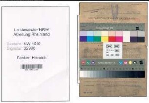 Entnazifizierung Heinrich Decker , geb. 21.08.1901 (Zugfuehrer)