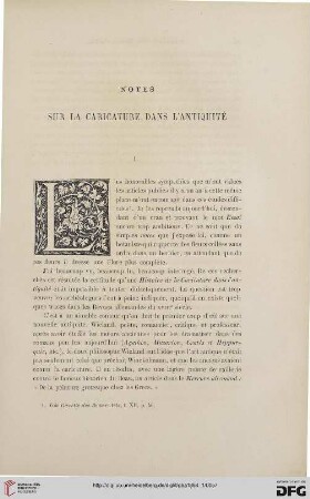 16: Notes sur la caricature dans l'antiquité, [1]