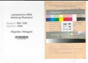 Entnazifizierung Hildegard Niejodek , geb. 15.05.1914 ()