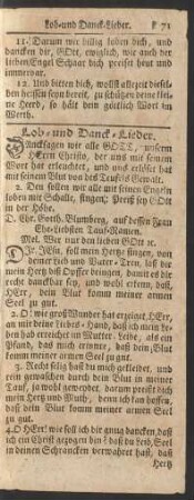 Lob- und Danck-Lieder