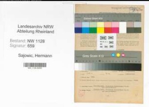Entnazifizierung Hermann Sajowic , geb. 22.09.1907 (Polizist)
