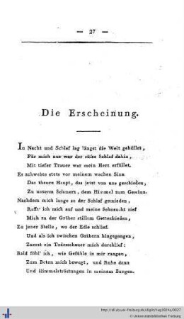 Die Erscheinung.