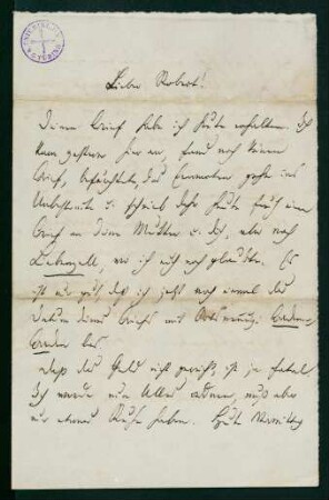 Brief vom 6. August 1869