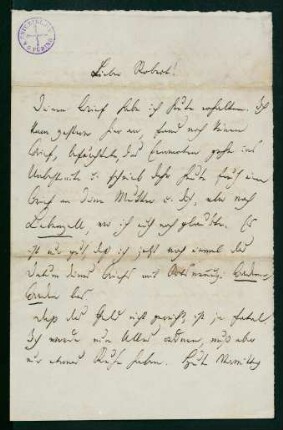 Brief vom 6. August 1869