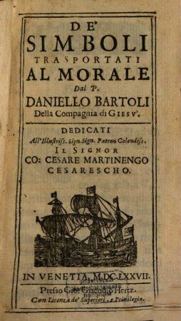 De' Simboli Transportati Al Morale, [1]