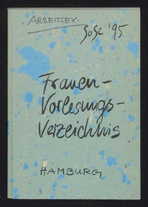 SS 22.1995: Frauenvorlesungsverzeichnis
