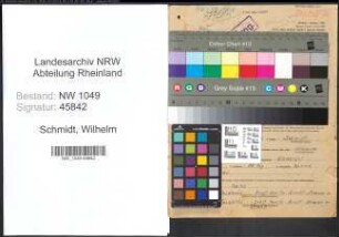 Entnazifizierung Wilhelm Schmidt , geb. 30.03.1893 (Verwaltungsangestellter)