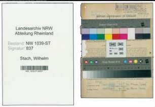 Entnazifizierung Wilhelm Stach , geb. 14.03.1890 (Forstmeister)