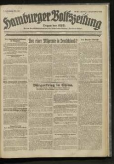 Hamburger Volkszeitung : kommunistische Tageszeitung für Hamburg und Umgebung