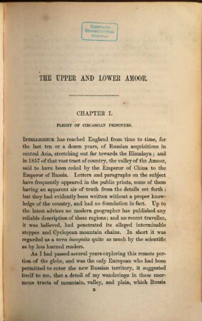 Travels in the regions of the upper and lower Amoor, and the Russian acquisitions on the confines of India and China : with adventures among the Mountain Kirghis; and the Manjours, Manyargs, Toungouz, Touzemtz, Goldi, and Gelyaks: the hunting and pastoral tribes ; with a map and noumerous illustr.