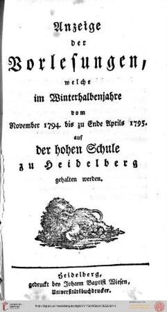 Wintersemester 1794/1795