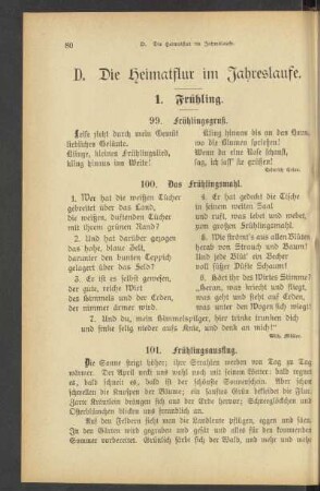 D. Die Heimatflur im Jahreslaufe