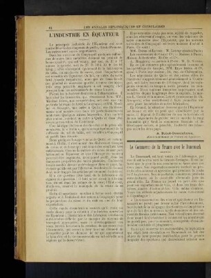 Le Commerce de la France avec le Danemark.