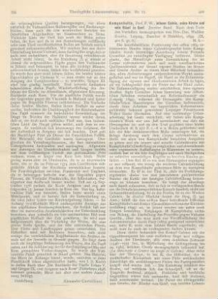 400-403 [Rezension] Kampschulte , F.W., Johann Calvin, seine Kirche und sein Staat in Genf
