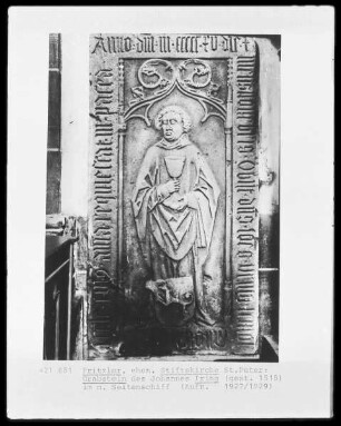 Grabplatte des Johannes Iring (gestorben 1515)