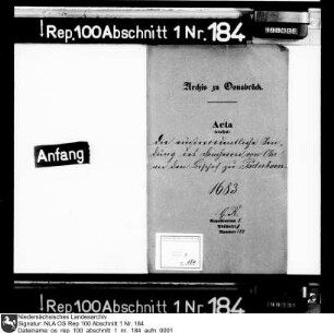 Die außerordentliche Sendung des Domherrn von Ohr zu dem Bischof zu Paderborn