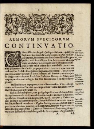Armorvm Svecicorvm Continvatio.