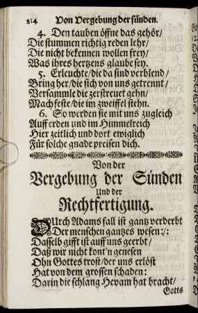 Von der Vergebung der Sünden und der Rechtfertigung.