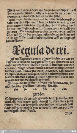 Regula de tri.