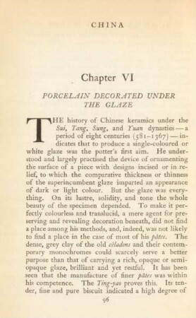 Chapter VI. Porcelain decorated under the glaze