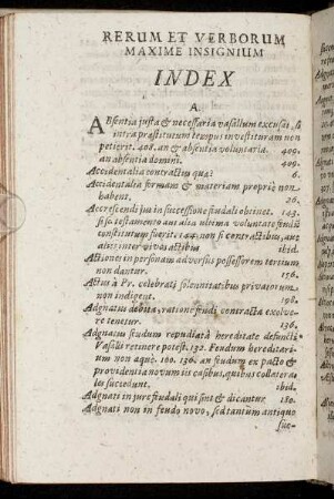 Rerum Et Verborum Maxime Insignium.
