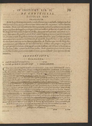 De Codicillis. Titulus XXV.