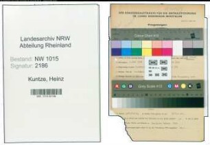 Entnazifizierung Heinz Kuntze , geb. 01.07.1906 (Arzt)