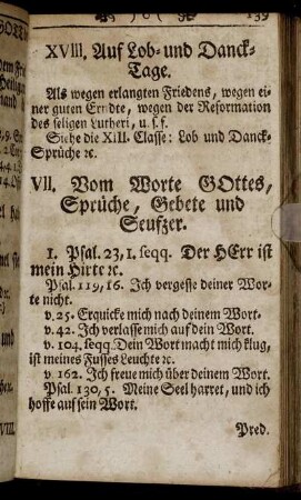 VII. Vom Worte Gottes, Sprüche, Gebete und Seufzer.
