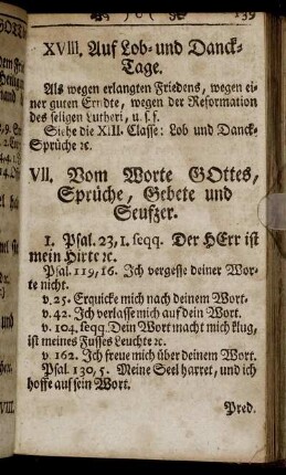 VII. Vom Worte Gottes, Sprüche, Gebete und Seufzer.