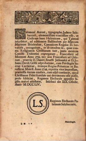 Talmud bavli : ʿim perush Rashi ṿe-tosafot u-fisḳe tosafot ṿe-Rabenu Asher u-fisḳe ha-Rosh u-ferush ha-mishnayot me-ha-Rambam z.l. kefi asher nidpas be-Basiliʾah ..., [1]. Masekhet Berakhot