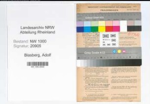 Entnazifizierung Adolf Blasberg, geb. 04.10.1898 (Kaufm.Angest.)