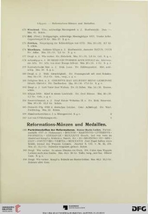 Reformations-Münzen und Medaillen (Nr. 188-510)