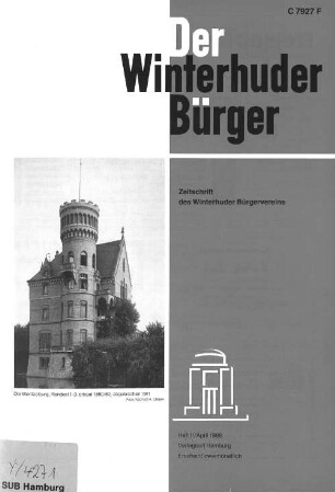 Heft II / April 1988 : Zeitschrift des Winterhuder Bürgervereins