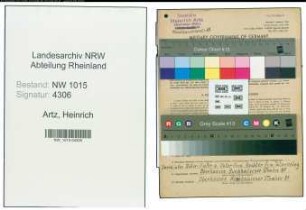 Entnazifizierung Heinrich Artz , geb. 04.02.1909 (Gastwirt)