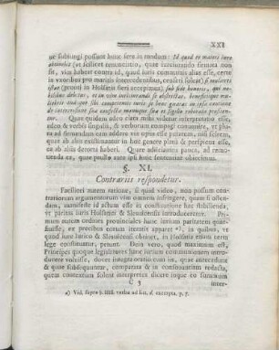 §. XI. Contrariis respondetur.